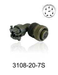 3108-20-7S 3108 Serisi 8 Pinli 12 Amper Askeri Tip Konnektör -Dişi