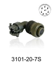 3101-20-7S 3101 Serisi 8 Pinli 12 Amper Askeri Tip Konnektör -Dişi