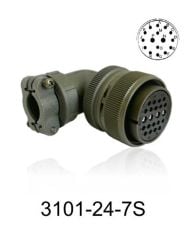 3101-24-7S 3101 Serisi 16 Pinli 12 Amper Askeri Tip Konnektör -Dişi